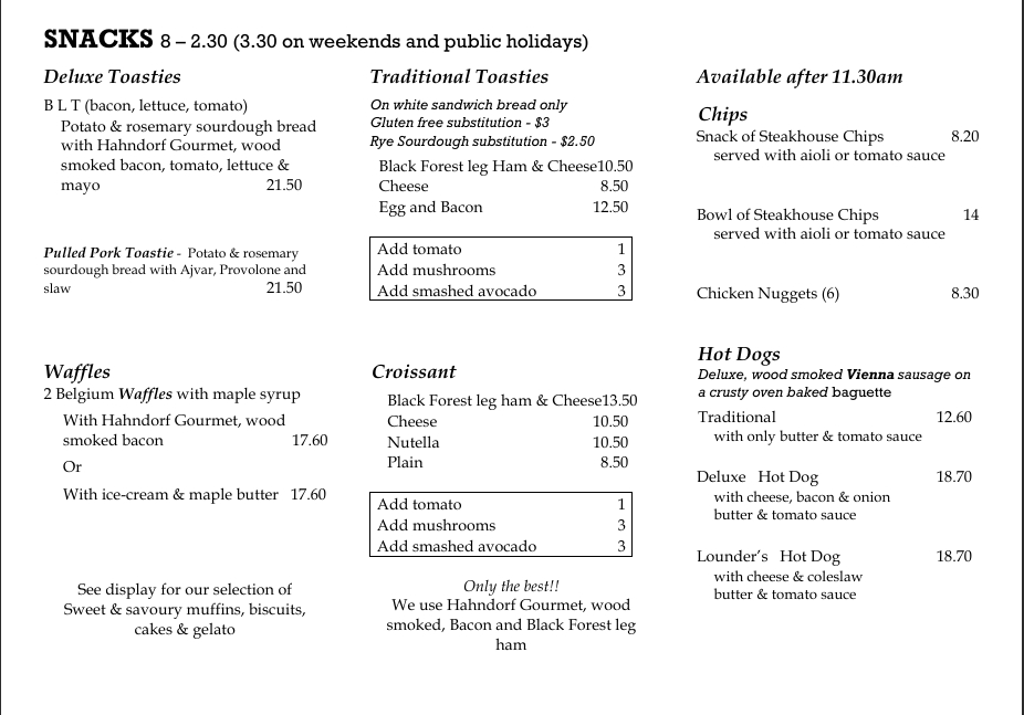 Menu page 3
