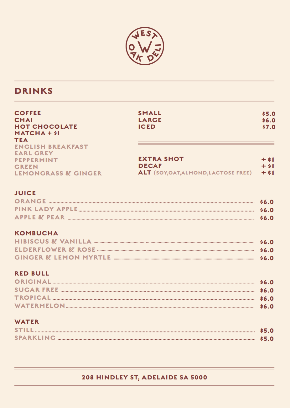 Menu page 1